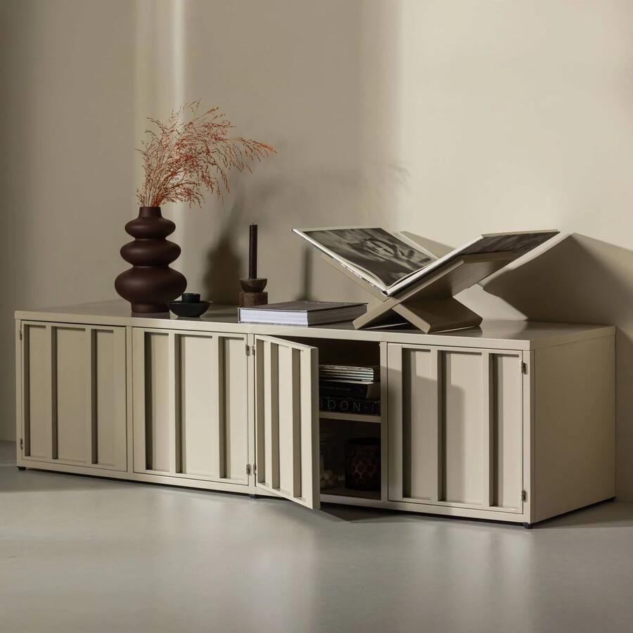 WOOOD Level Tv-Meubel Metaal Honinggeel 44x160x44 - Foto 2
