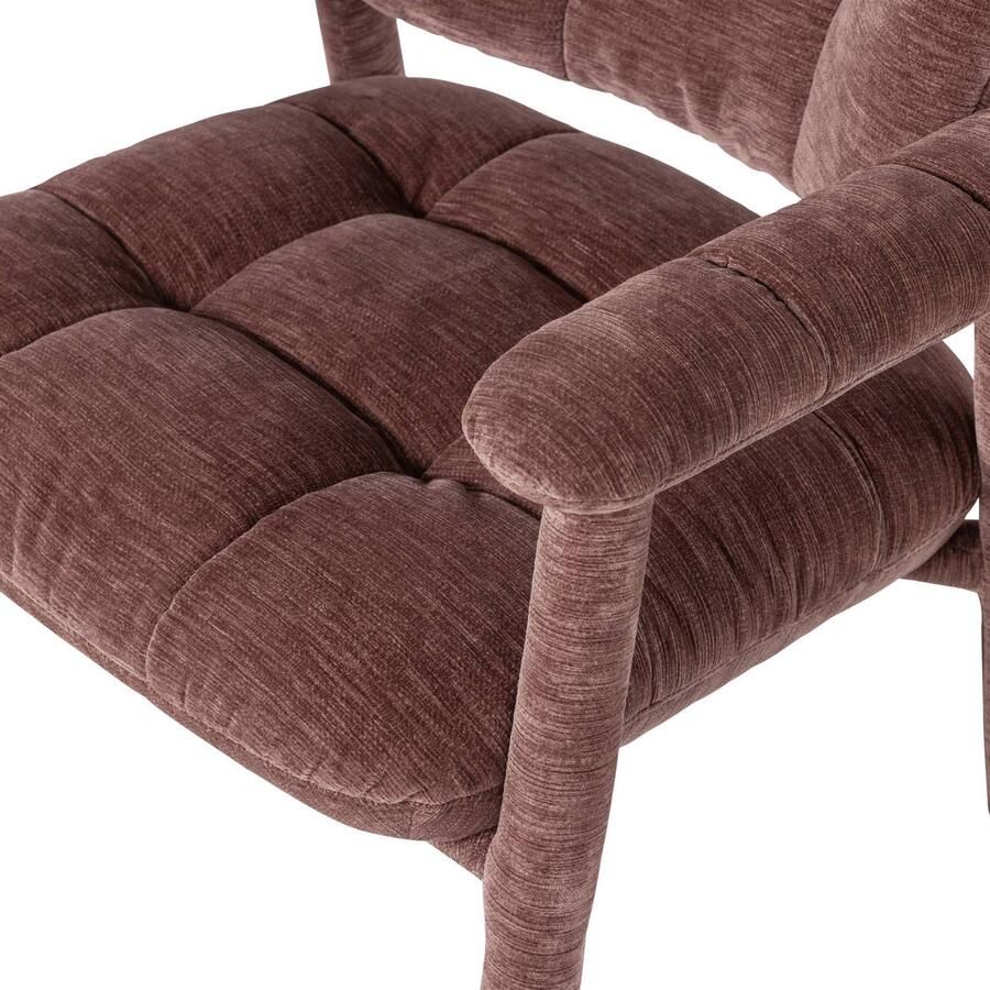 WOOOD Loom Fauteuil Chenille Structuur Oudroze 81x72x73