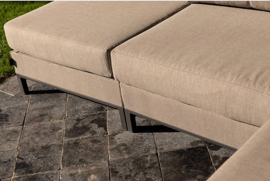 WOOOD Loungeset Rechts Buiten Sicilië Taupe 60x262x246 - Foto 4