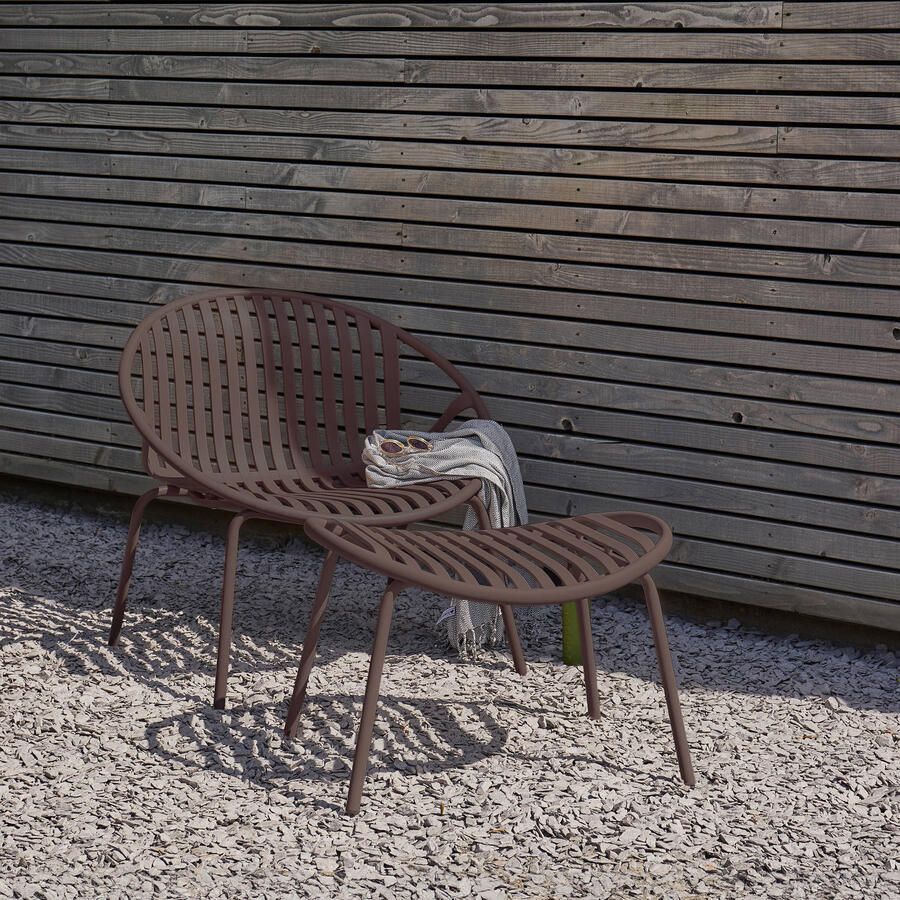 WOOOD loungestoel Bruce met hocker - Foto 3