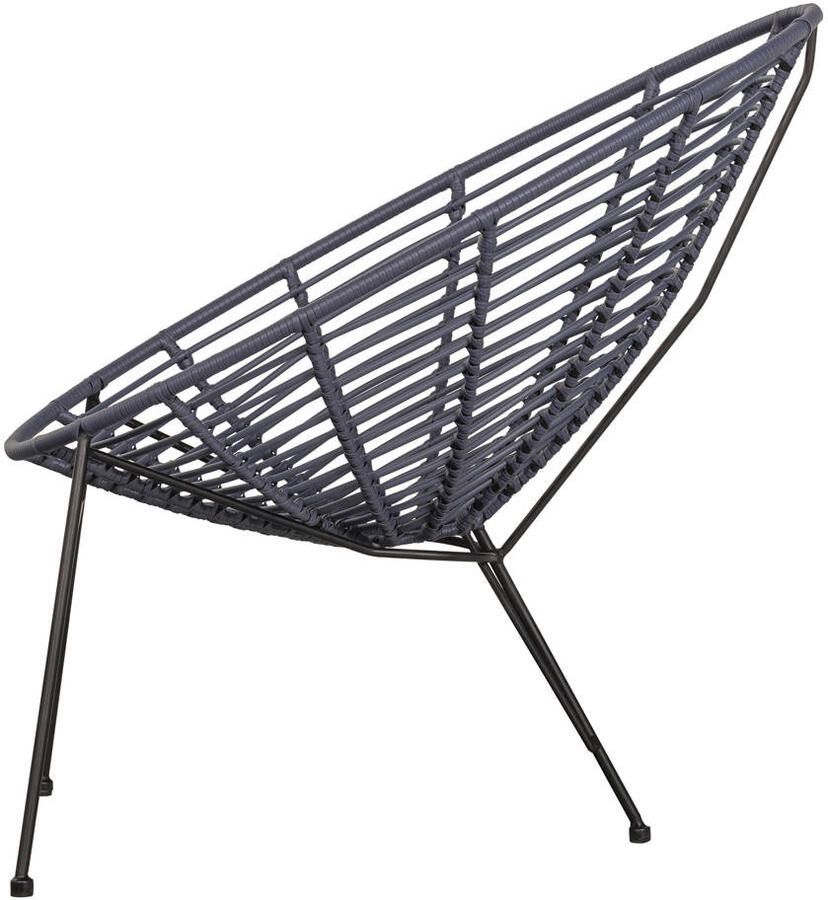 WOOOD Loungestoel Buiten Jane PE Metaal Inkt 88x72x81 - Foto 3