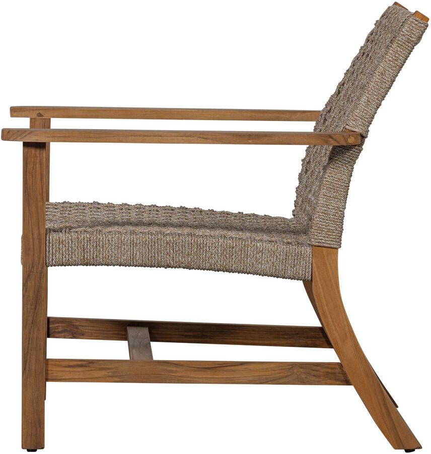 Exotan WOOOD Copper Tuin Fauteuils Teak Naturel 79x76x85 Set van 2