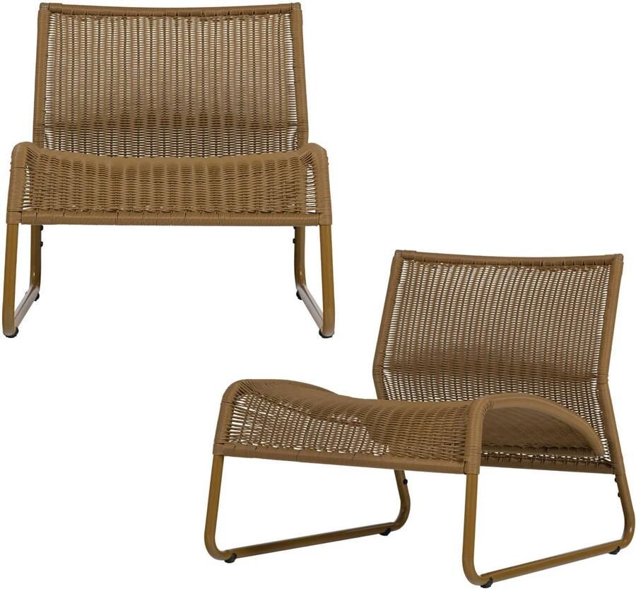 WOOOD loungestoel West (set van 2)