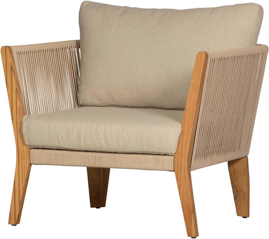 Exotan WOOOD San Remo Loungestoelen Teak Zand 70x88x96 - Foto 4