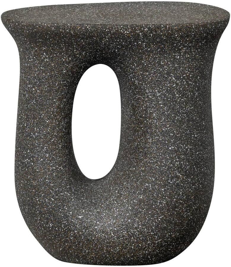 WOOOD Mason Bijzettafel Met Spikkels Magnesium Zwart 45x42x33 Moson