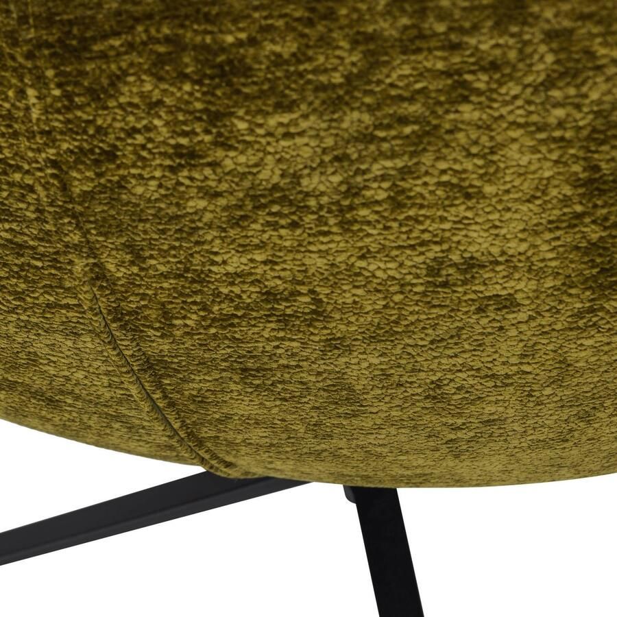 WOOOD Maudi Draaifauteuil Chenille Groen 84x74x86 cm