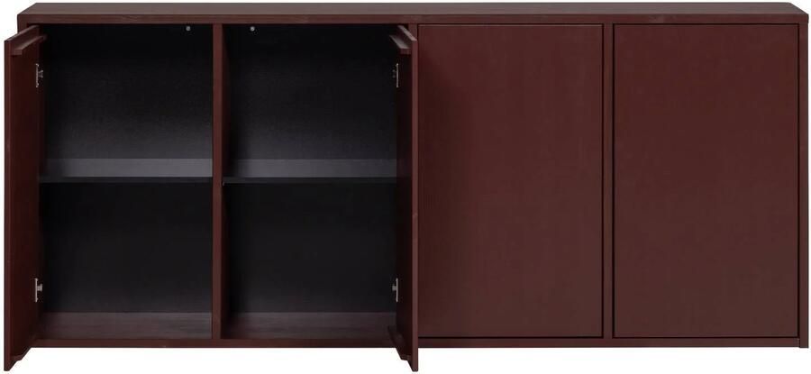 WOOOD Merel Dressoir Grenen Bordeauxrood 85x198x39 5 cm - Foto 3