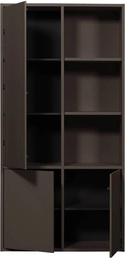 WOOOD Merel opbergkast Grenen Bordeauxrood 100x200x44 cm - Foto 3