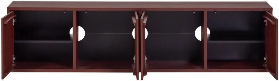WOOOD Merel Tv Meubel Grenen Bordeauxrood 49 5x198x39 5 cm - Foto 3