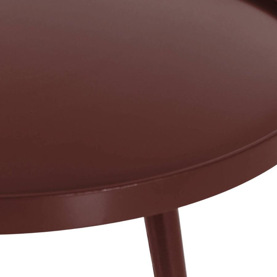 WOOOD Mesa Bijzettafel XL 39xø78 cm Hout Bordeauxrood 39x78x78 - Foto 2