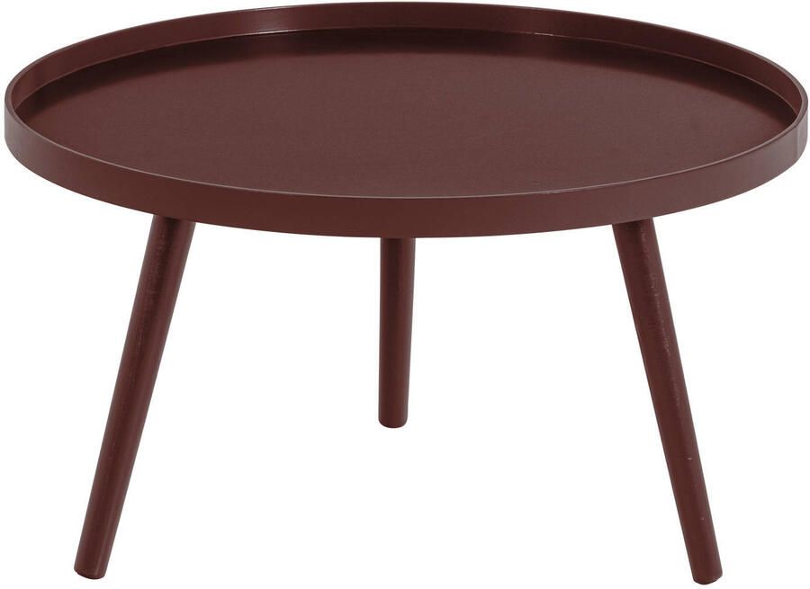 WOOOD Mesa Bijzettafel L 34xø60 cm Hout Bordeauxrood 34x60x60 - Foto 3