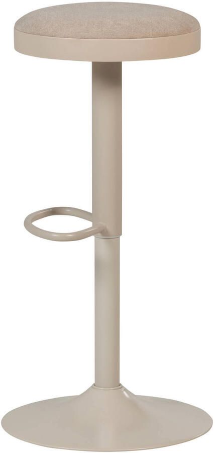 WOOOD Mevo Barstoel In Hoogte Verstelbaar Chenille Zand 82x42x42 - Foto 2