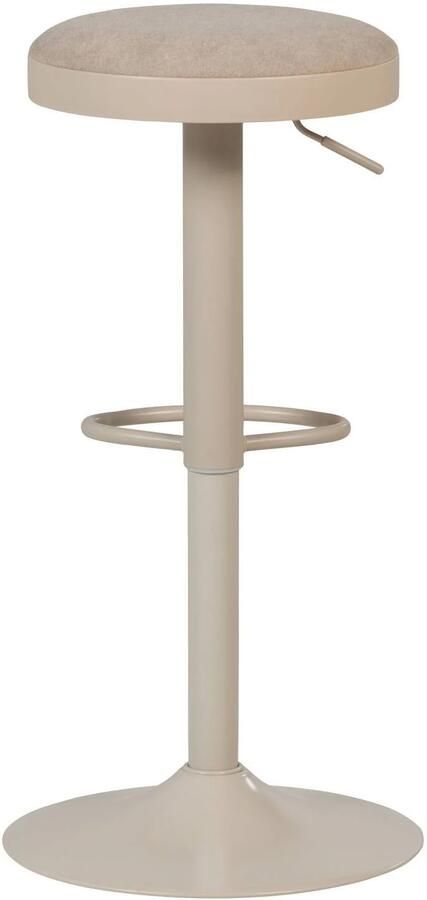 WOOOD Mevo Barstoel In Hoogte Verstelbaar Chenille Zand 82x42x42 - Foto 3