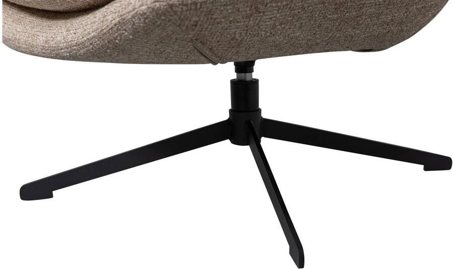WOOOD Milaro Draaifauteuil Geweven Stof Naturel Melange Beige 88x75x94 cm - Foto 2