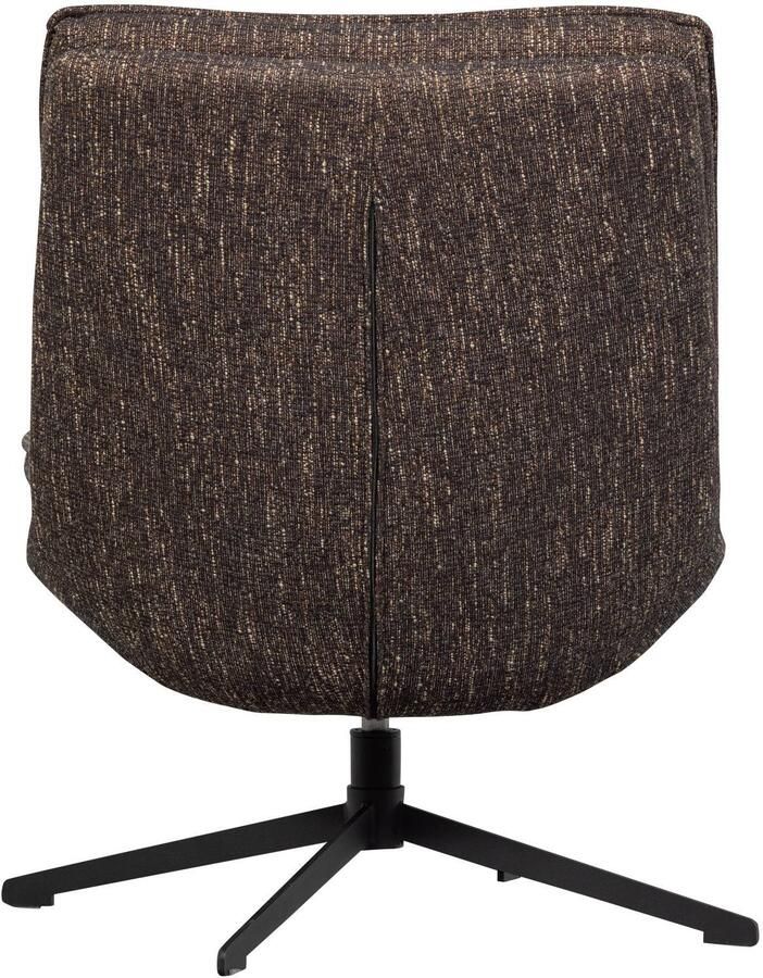 WOOOD Milaro Draaifauteuil Geweven Stof Bruin Melange 88x75x94 cm - Foto 2