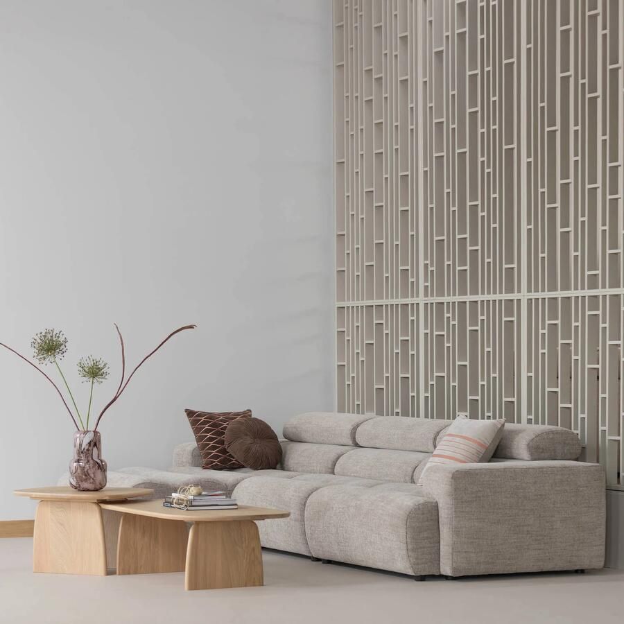 WOOOD Novi 1-Zits Element Bank Arm Rechts PES Naturel Melange - Foto 2