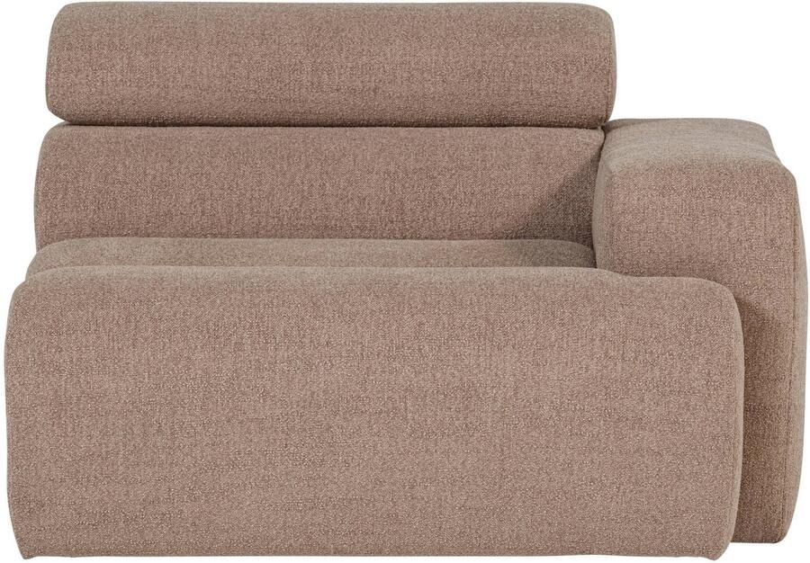 WOOOD Novi 1-Zits Element Bank Arm Rechts Polyester Taupe