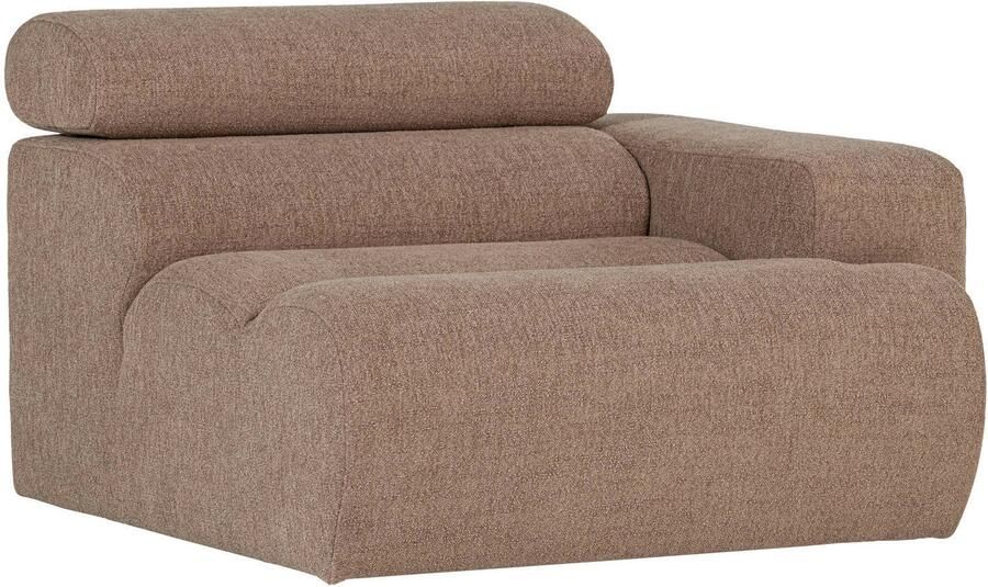 WOOOD Novi 1-Zits Element Bank Arm Rechts Polyester Taupe - Foto 3