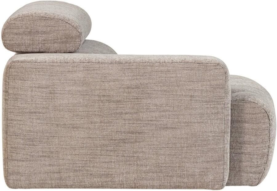 WOOOD Novi 1-Zits Element Bank Arm Links Polyester Naturel Melange