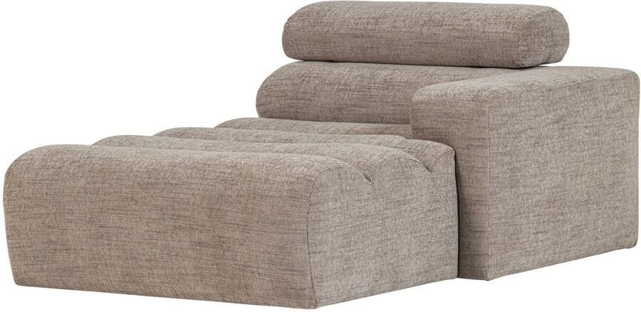 WOOOD Novi Chaise Longue Element Arm Rechts PES Naturel Melange