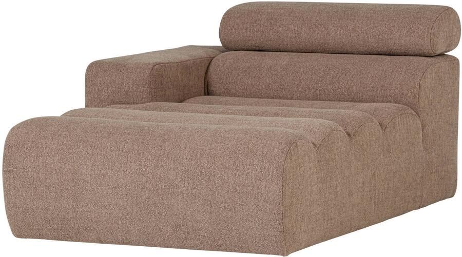 WOOOD Novi Chaise Longue Element Arm Links Polyester Taupe