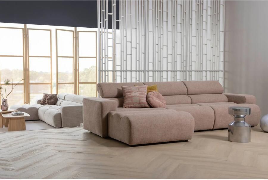 WOOOD Novi Chaise Longue Bank Links Polyester Taupe