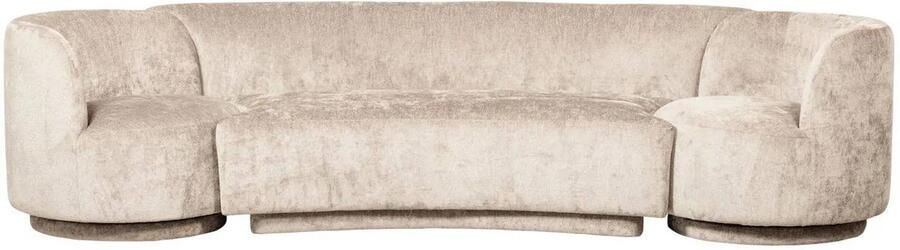 BePureHome Bank Combi-Popular Bank+2 fauteuils Chenille Naturel - Foto 4