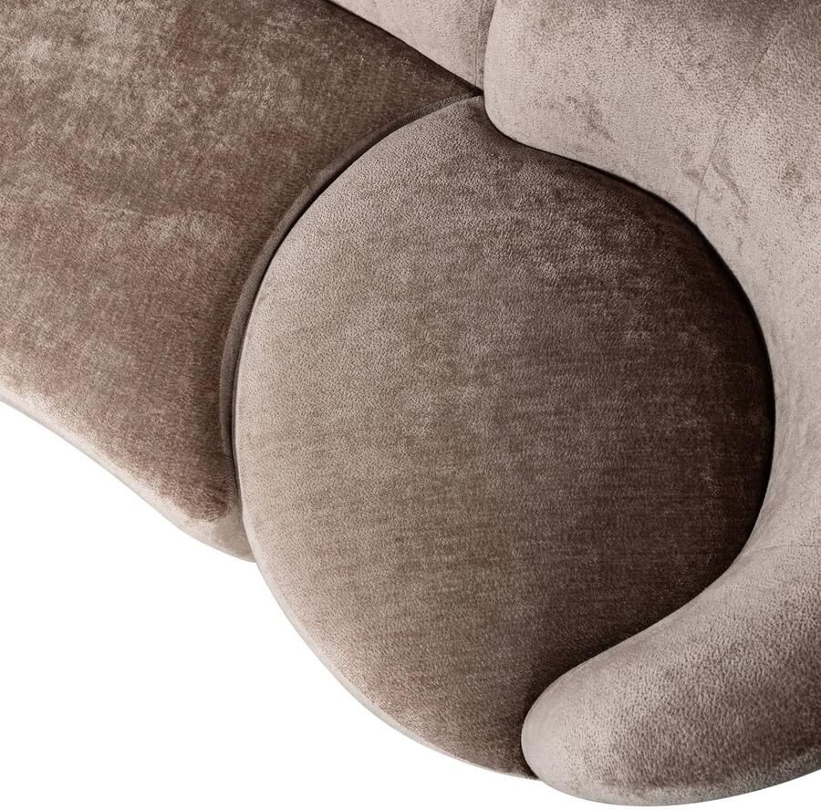 WOOOD Loungebank Combi-Popular: Bank + fauteuil met grof chenille gevoerd breedte 370 cm - Foto 2