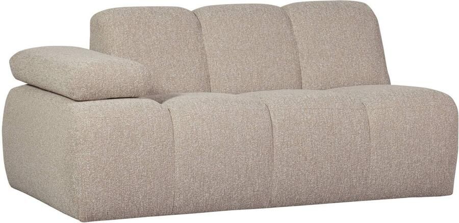 WOOOD 1 5-zits bank met arm links Mojo Bouclé Beige 74x160x97 cm