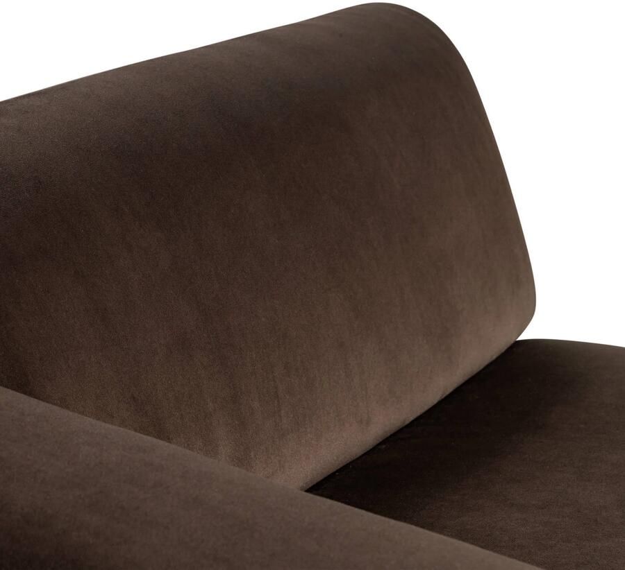 WOOOD Mojo Base Chaise Longue Bank Links Velvet Bruin 74x112x162 - Foto 3