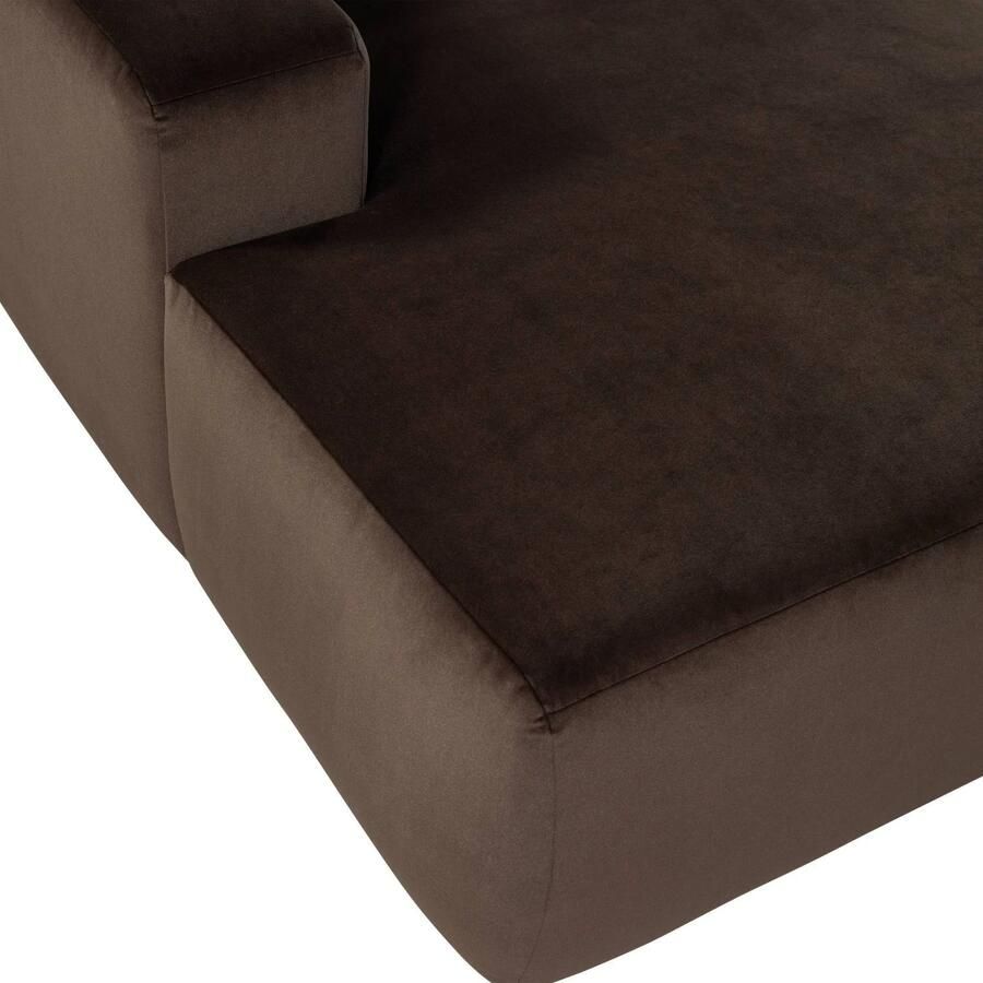 WOOOD Mojo Base Chaise Longue Bank Links Velvet Bruin 74x112x162 - Foto 2