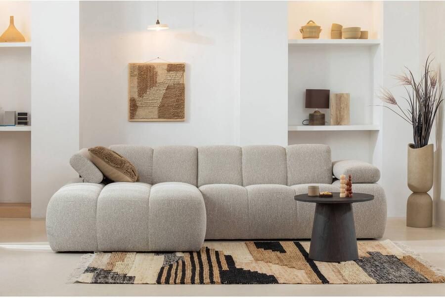 WOOOD Mojo Chaise Longue Bank Links Bouclé Beige Melange - Foto 3