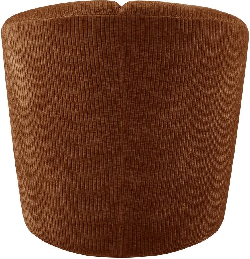 WOOOD Mojo Draaifauteuil Geweven Ribstof Rost Bruin 75x68x77 cm - Foto 2