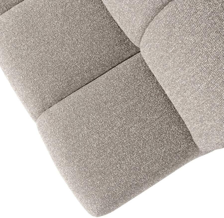 WOOOD Mojo Eetbankje Met Rugleuning Bouclé Stof Beige Melange 83x164x73 cm - Foto 3