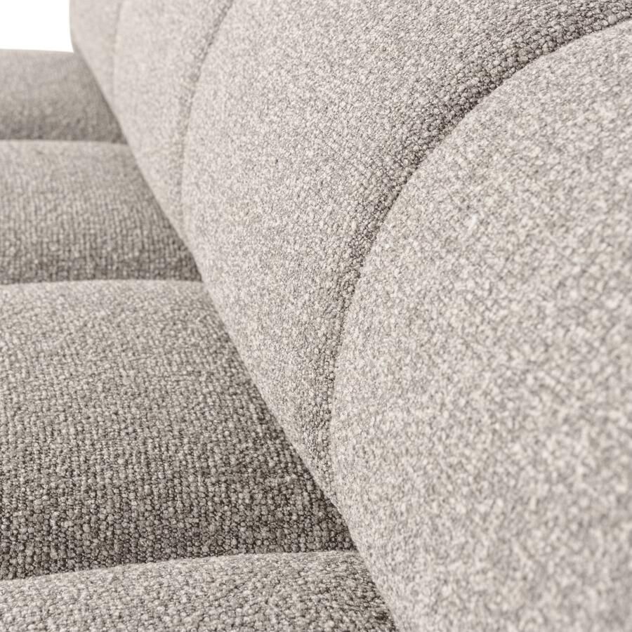 WOOOD Mojo Eetbankje Met Rugleuning Bouclé Stof Beige Melange 83x164x73 cm - Foto 2