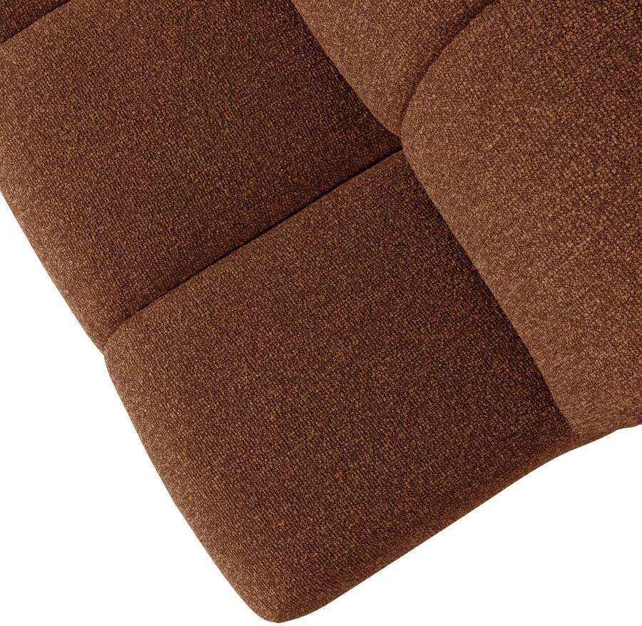 WOOOD Mojo Eetbankje Met Rugleuning Bouclé Stof Roest Bruin 83x164x73 cm - Foto 2