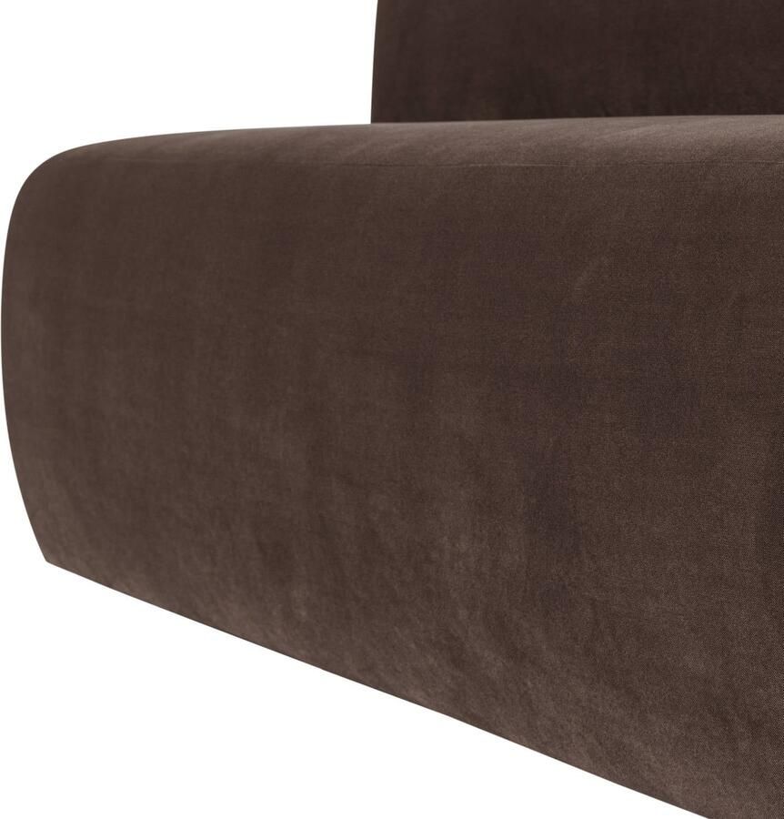 WOOOD Mojo Base Eetbank 164 cm Rugleuning Velvet Bruin 83x164x76 - Foto 2