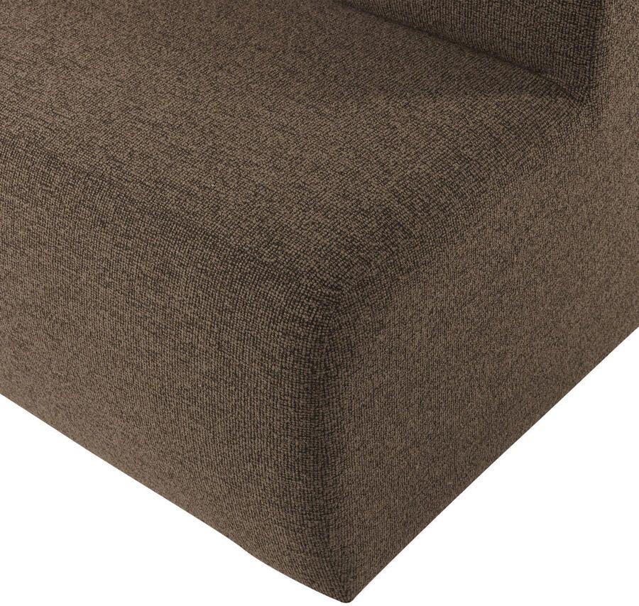 WOOOD Mojo Base Eetbank 164 cm Rugleuning Bouclé Bruin 83x164x76