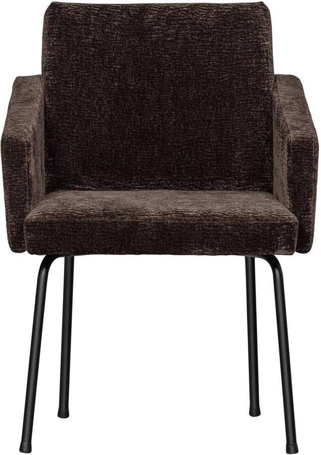 WOOOD Mount Eetkamerstoelen Polyester Donkerbruin Set van 2 - Foto 3