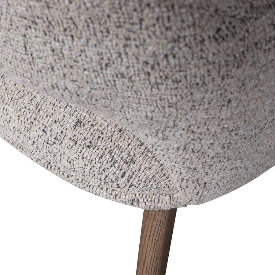 WOOOD Murat Eetkamerstoelen Houten Bruine Poot Naturel Set van 2 - Foto 2
