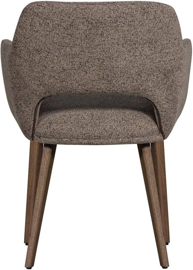 WOOOD Murat Eetkamerstoelen Houten Bruine Poot Taupe Set van 2 - Foto 3