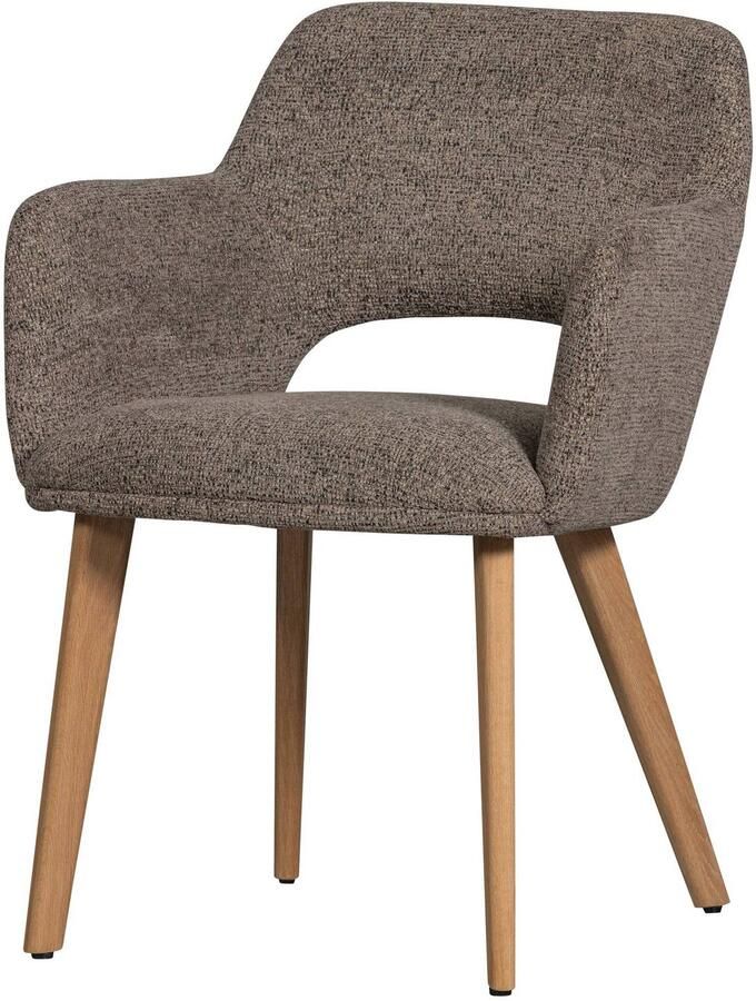 WOOOD Murat Eetkamerstoelen Houten Naturel Poot Taupe Set van 2 - Foto 2