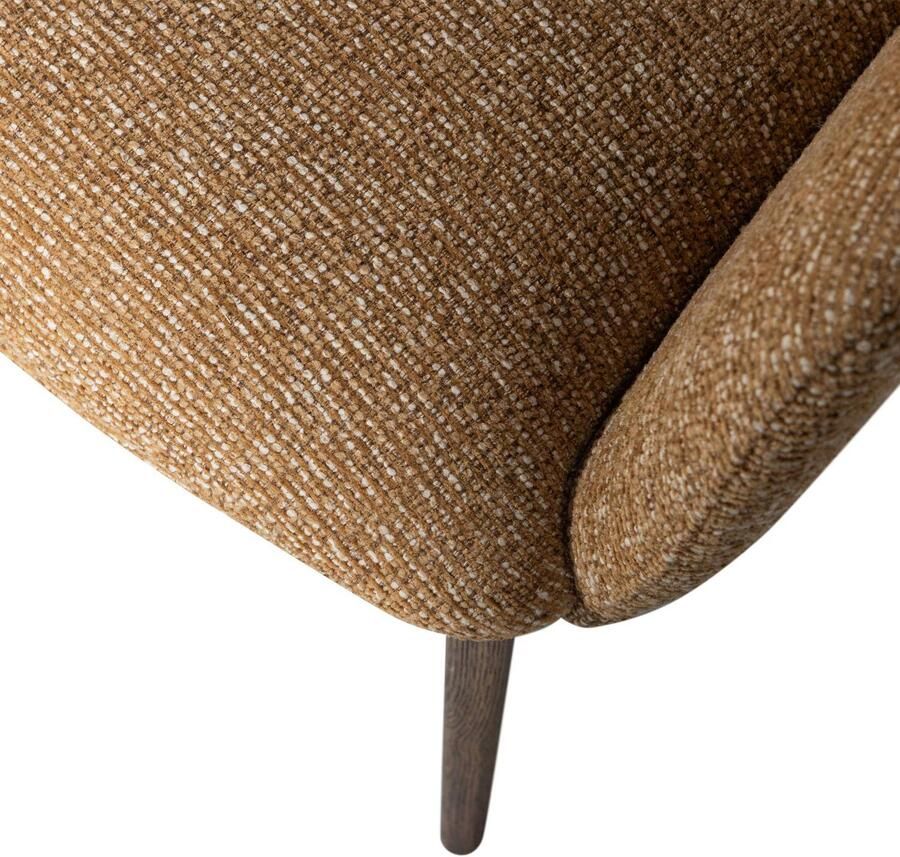 WOOOD Murat Eetkamerstoelen Houten Bruine Poot Geel Set van 2 - Foto 2