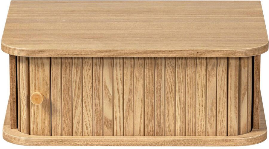 WOOOD Jena Nachtkastje Hangend Met Handige Opbergruimte Links Rechts Naturel Hout 15x40x30 cm - Foto 3