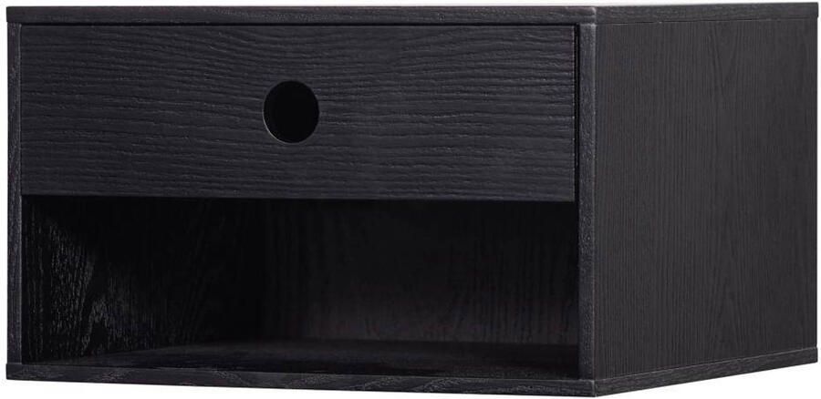 WOOOD Nancy Hangend Nachtkastje MDF Zwart 20x34x30 - Foto 5