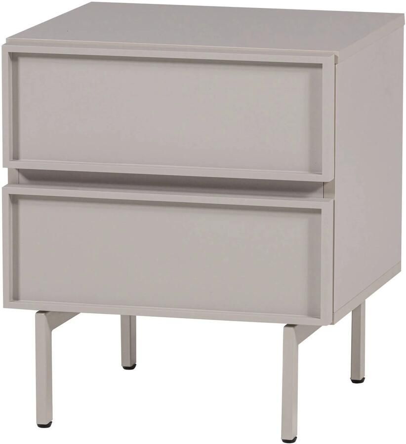WOOOD Tours Ladekast Nachtkastje 2 Lades Melamine MDF Zand