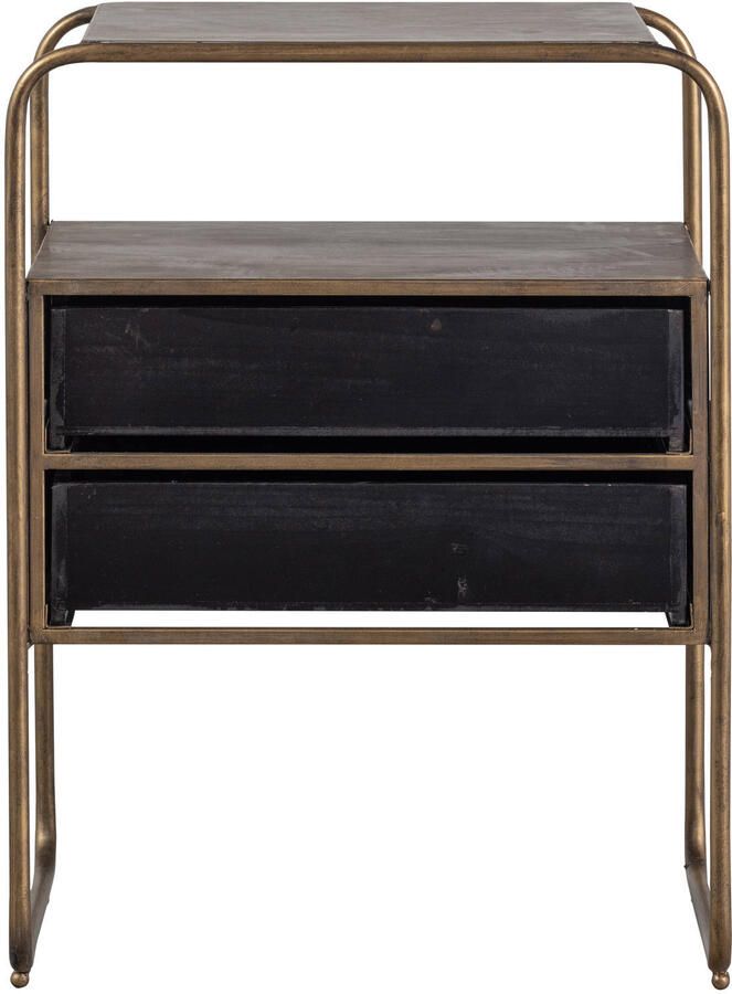 BePureHome Polite Nachtkastje Metaal hout Antique Brass 62x45x38 - Foto 2