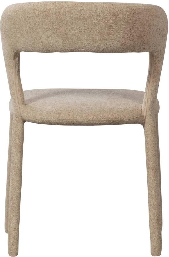 WOOOD Noble Eetkamerstoelen Polyester Zand Melange Set van 2 - Foto 2