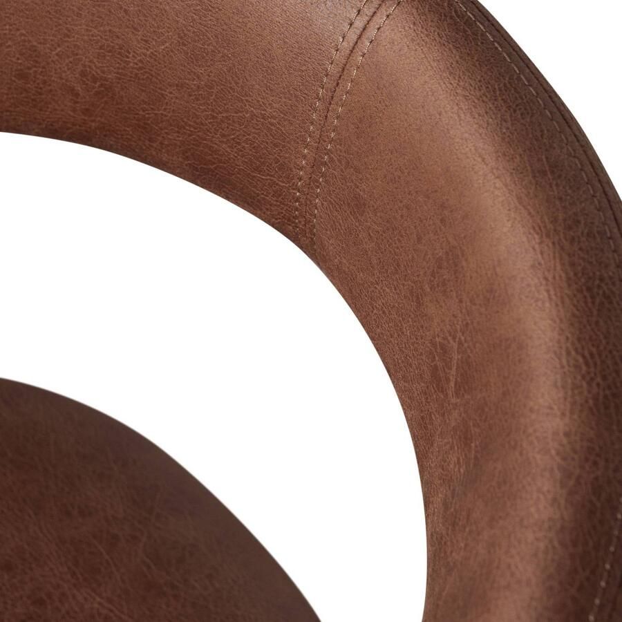 WOOOD Noble Eetkamerstoelen Polyester Zand Melange Set van 2 - Foto 3