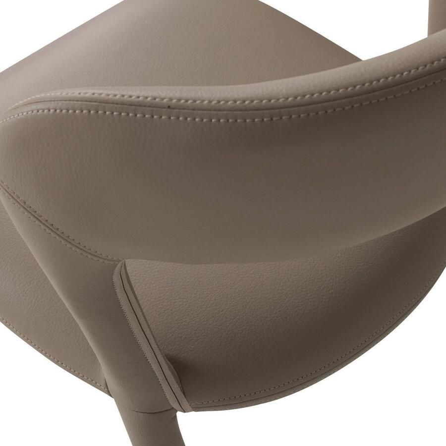 WOOOD Noble Eetkamerstoelen Polyester Zand Melange Set van 2 - Foto 2